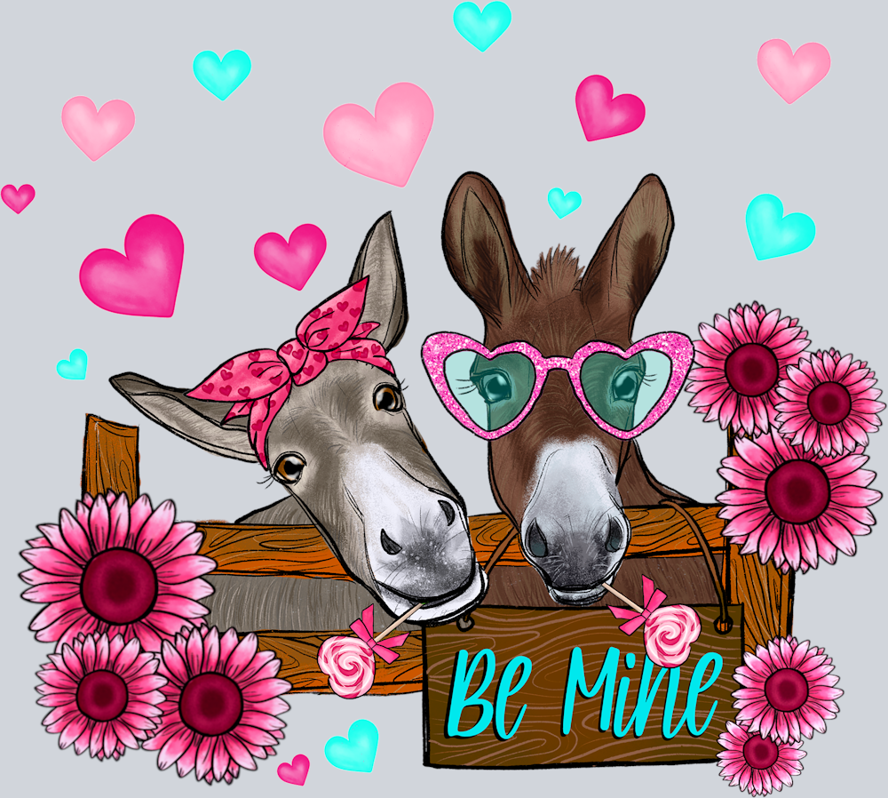 Be Mine Donkey - STK00490 (DTF Transfers)