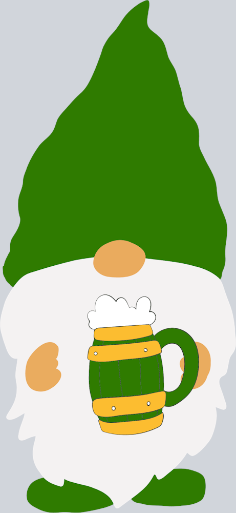 Gnome With Beer - STK02346 (DTF Transfers)