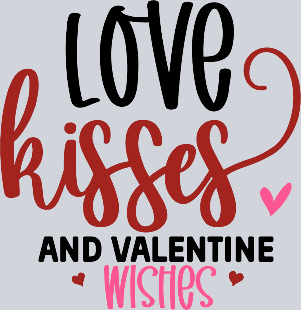 Love Kisses And Valentine Wishes - STK03760 (DTF Transfers)