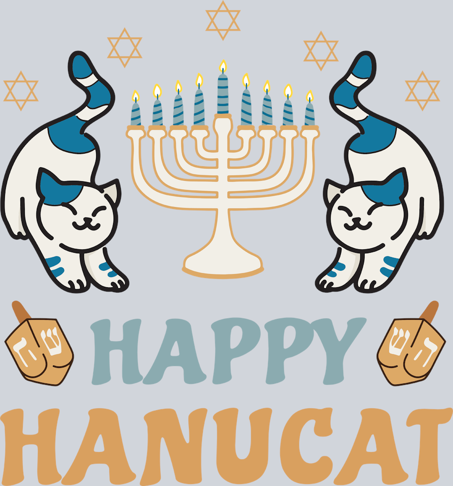 Happy Hanucat - STK02570 (DTF Transfers)