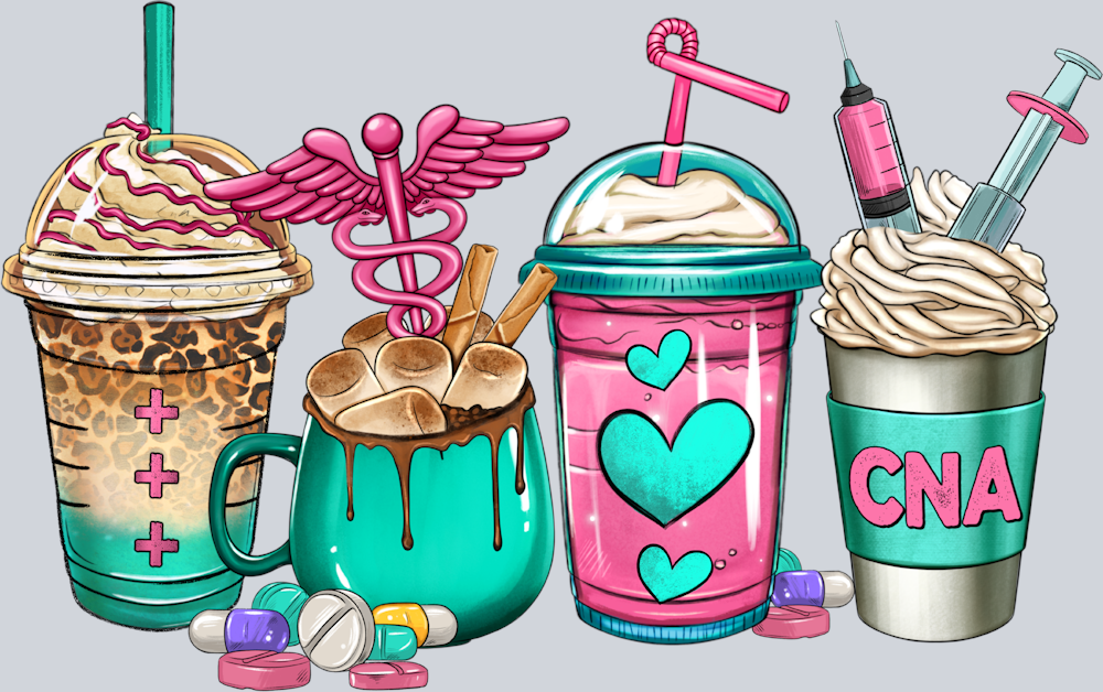 Cna Nurse Coffee Cups - STK01383 (DTF Transfers)