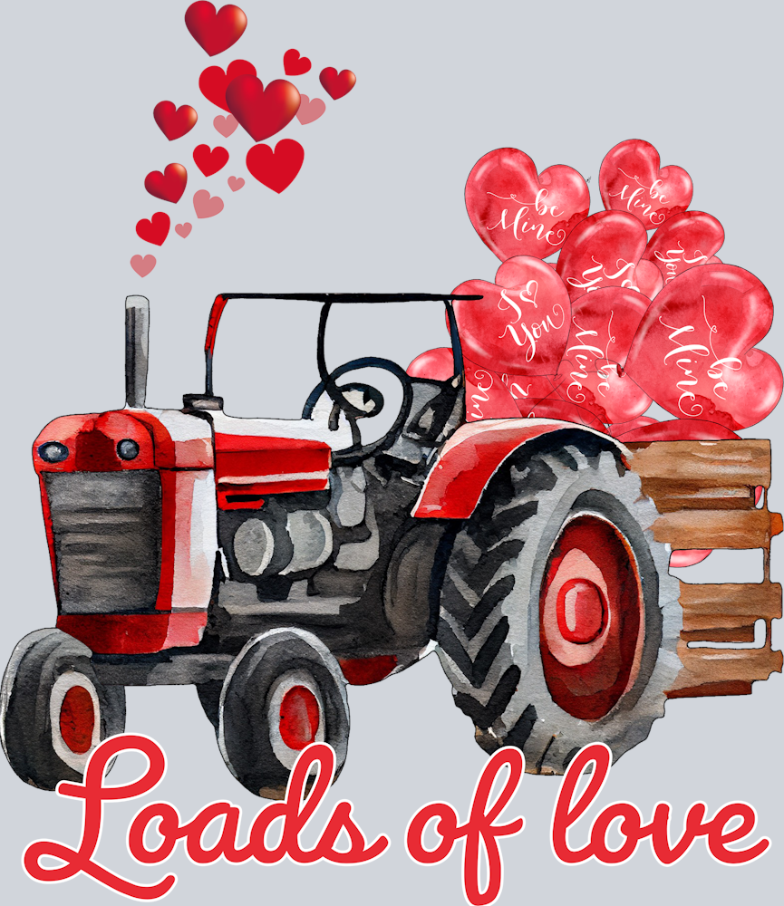 Tractor Loads Of Love - STK06181 (DTF Transfers)