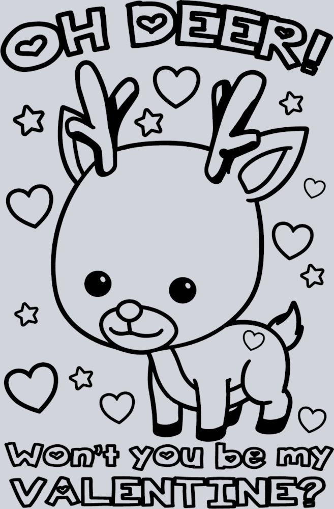 Oh Deer Won't You Be My Valentine - STK04571 (DTF Transfers)