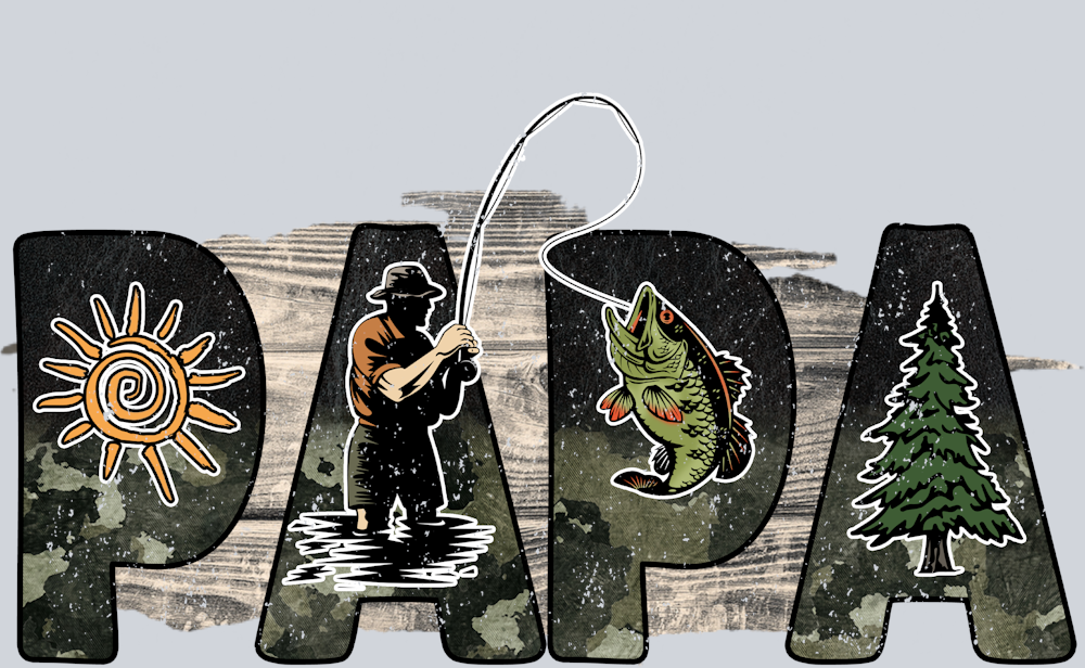 Papa Fishing - STK07082 (DTF Transfers)
