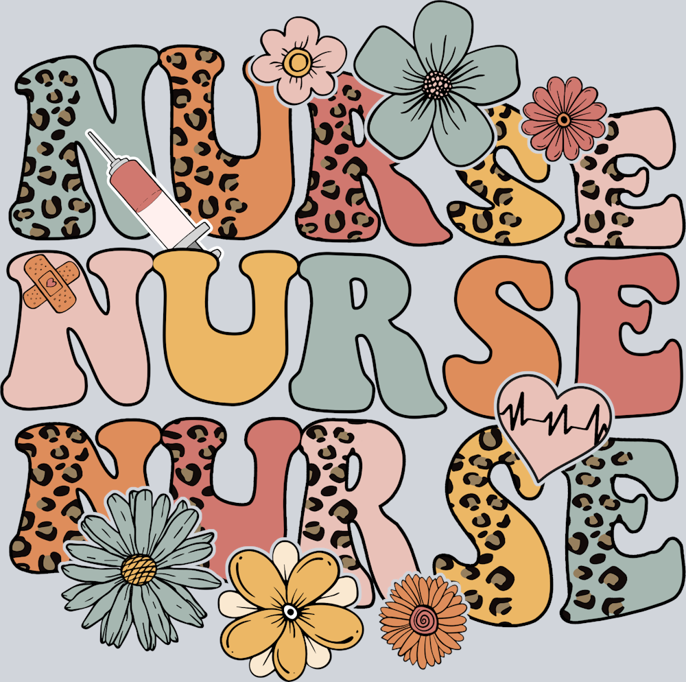 Nurse Flowers - STK04549 (DTF Transfers)