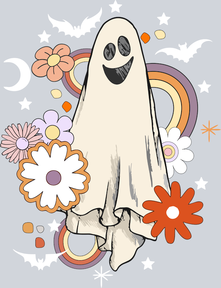 Ghost Smile - STK02237 (DTF Transfers)