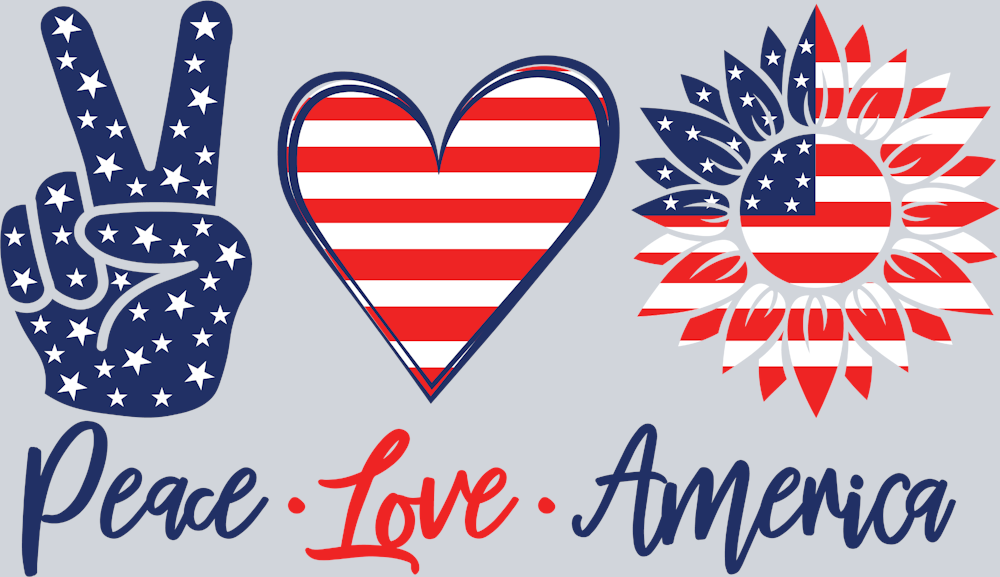 Peace Love America - STK04712 (DTF Transfers)