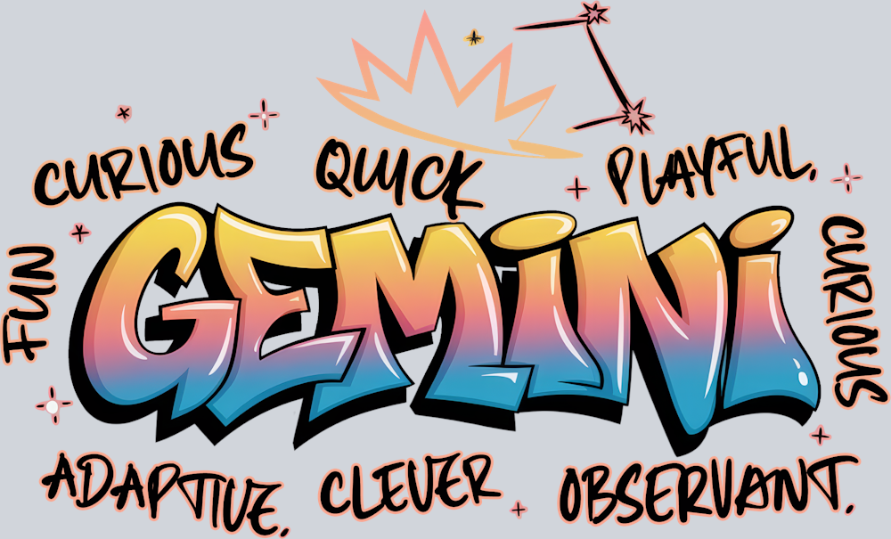 Gemini Graffiti - STK02228 (DTF Transfers)