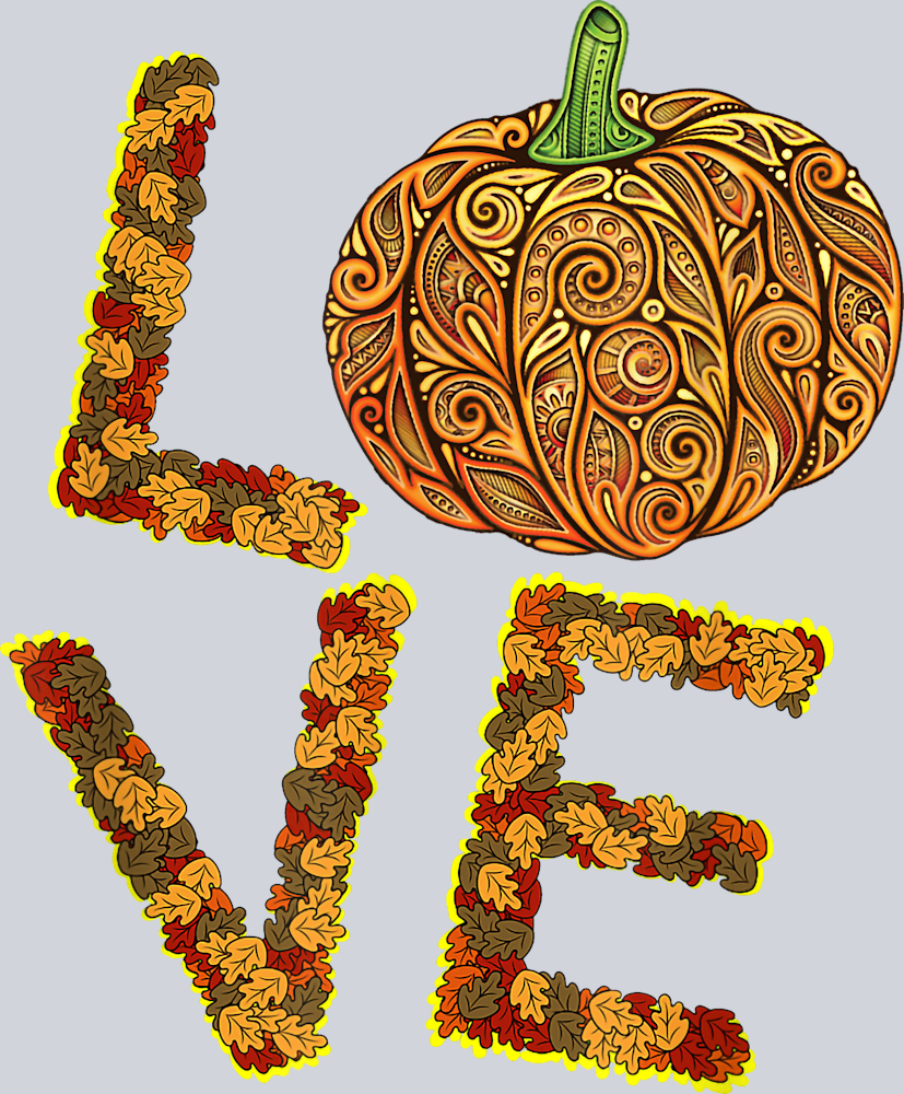 Leafy Love Paisley Pumpkin - STK03540 (DTF Transfers)
