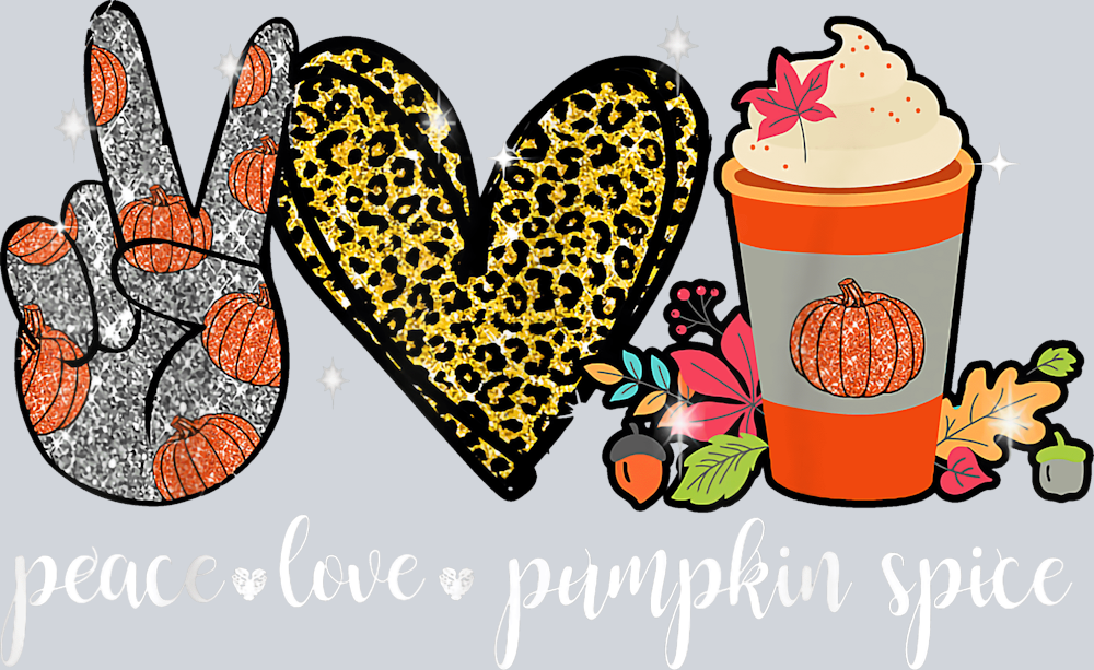 Peace Love Pumpkin Spice 7 - STK04788 (DTF Transfers)