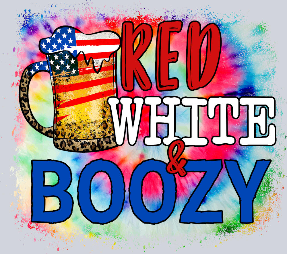 Red White And Boozy 1 - STK05155 (DTF Transfers)