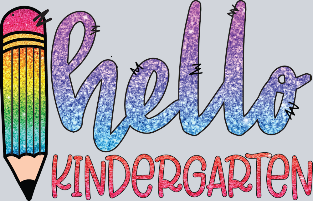 Hello Kindergarten Pencil - STK02703 (DTF Transfers)