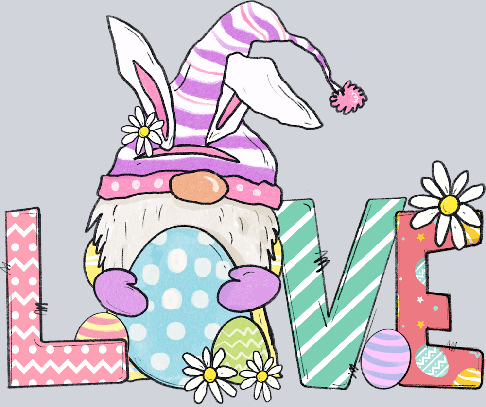 Gnome Easter LOVE - STK06986 (DTF Transfers)