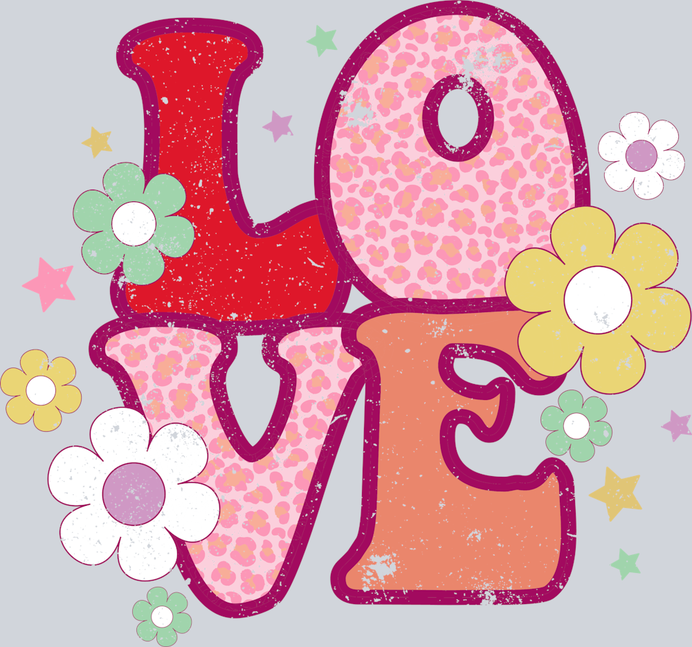 Love Flowers - STK03720 (DTF Transfers)