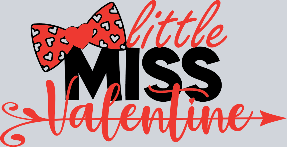 Little Miss Valentine 1 - STK03640 (DTF Transfers)