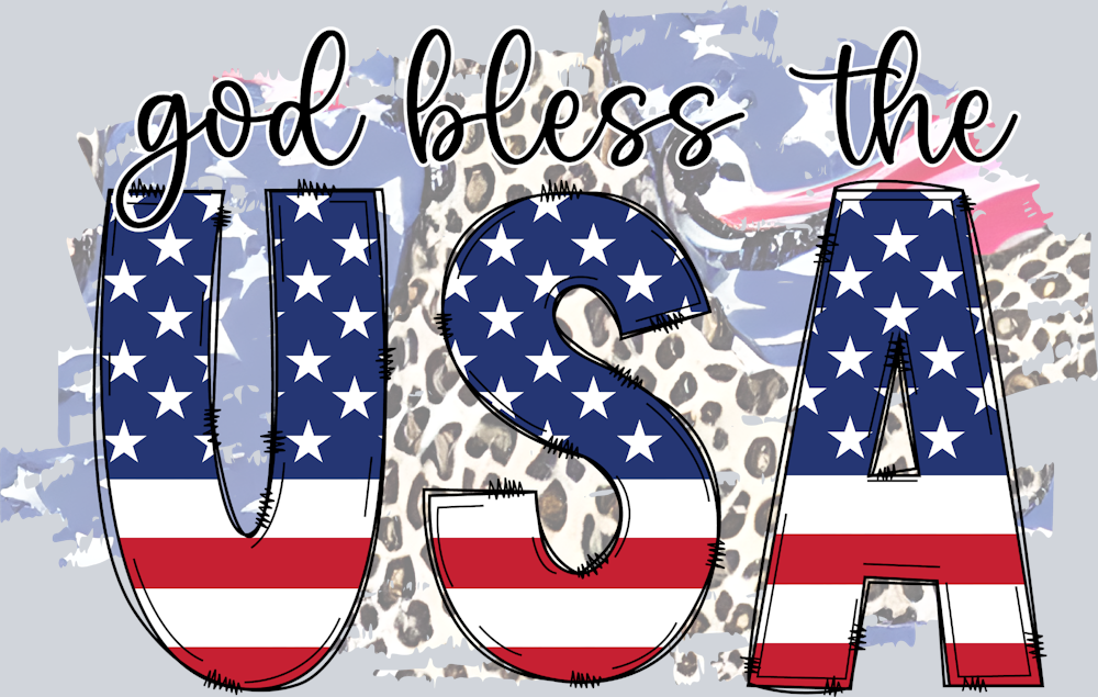 God Bless The USA 1 - STK02364 (DTF Transfers)