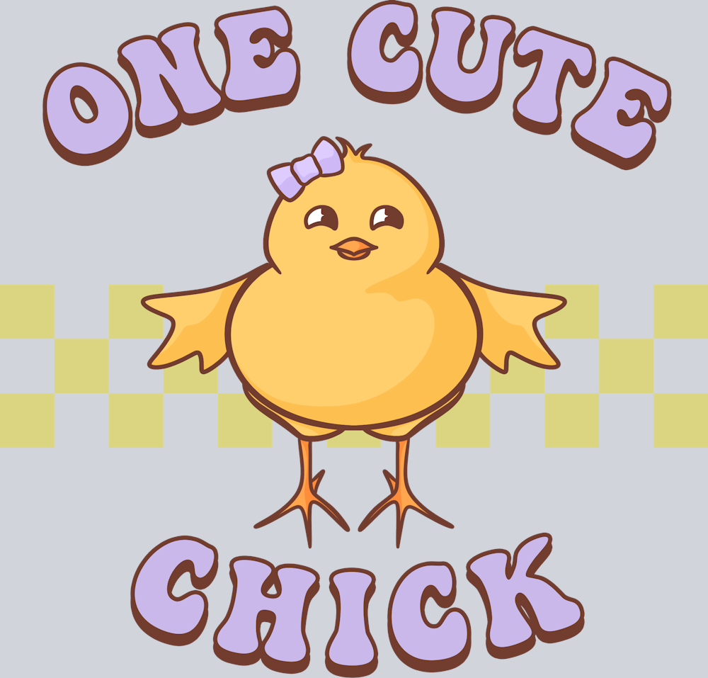 One Cute Chick - STK07273 (DTF Transfers)