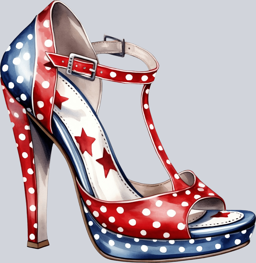 High Heels Patriotic 3 - STK02739 (DTF Transfers)