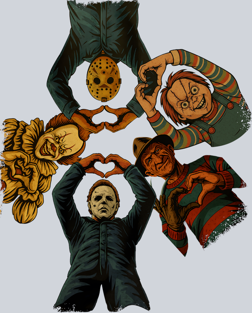 Love Horror Friends - STK07311 (DTF Transfers)