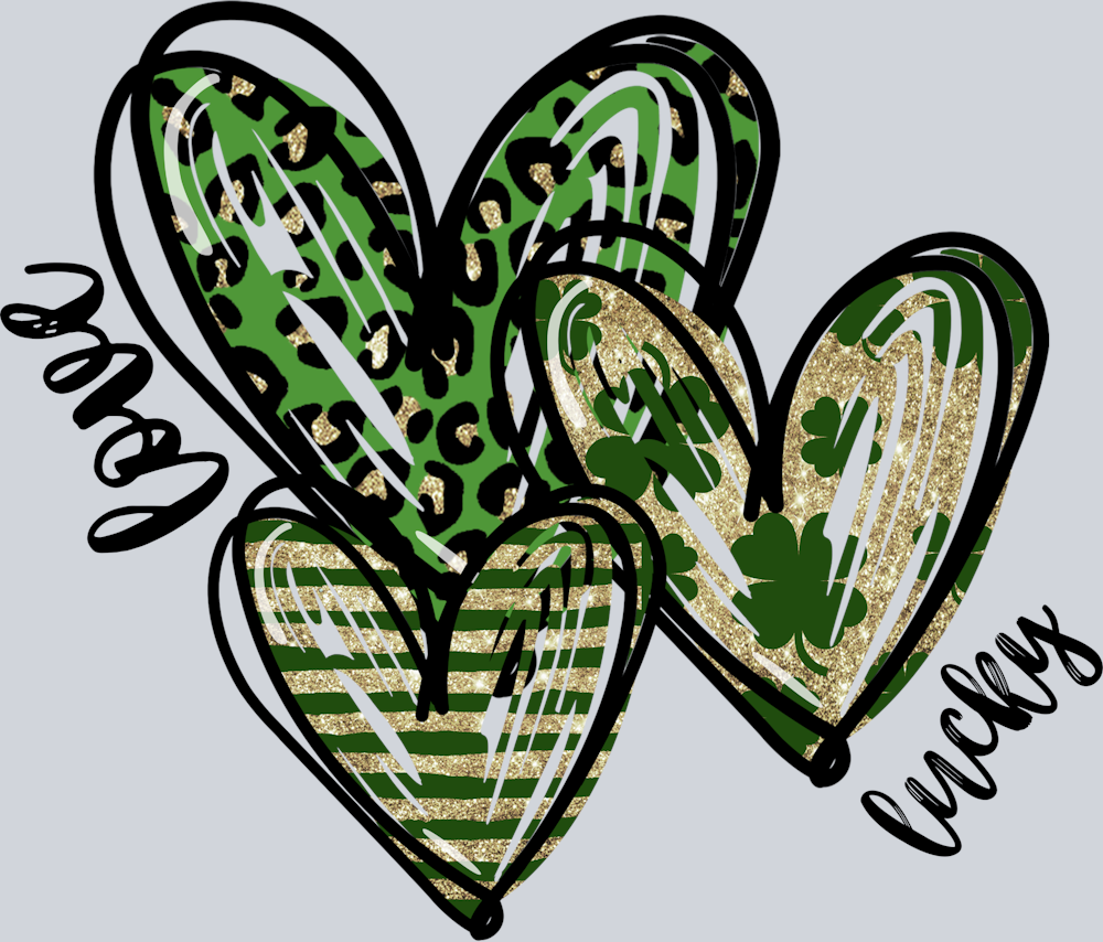 Lucky Love Leopard Hearts - STK03870 (DTF Transfers)