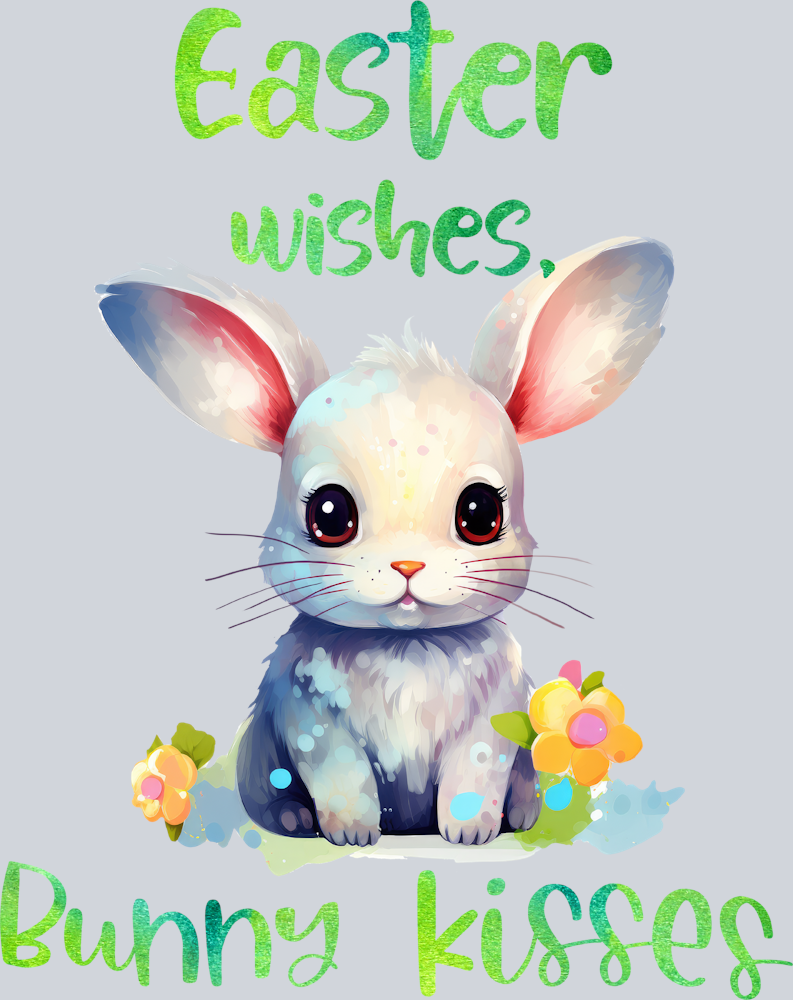 Easter Easter Wisshes Bunny Kisses 3 - STK01765 (DTF Transfers)