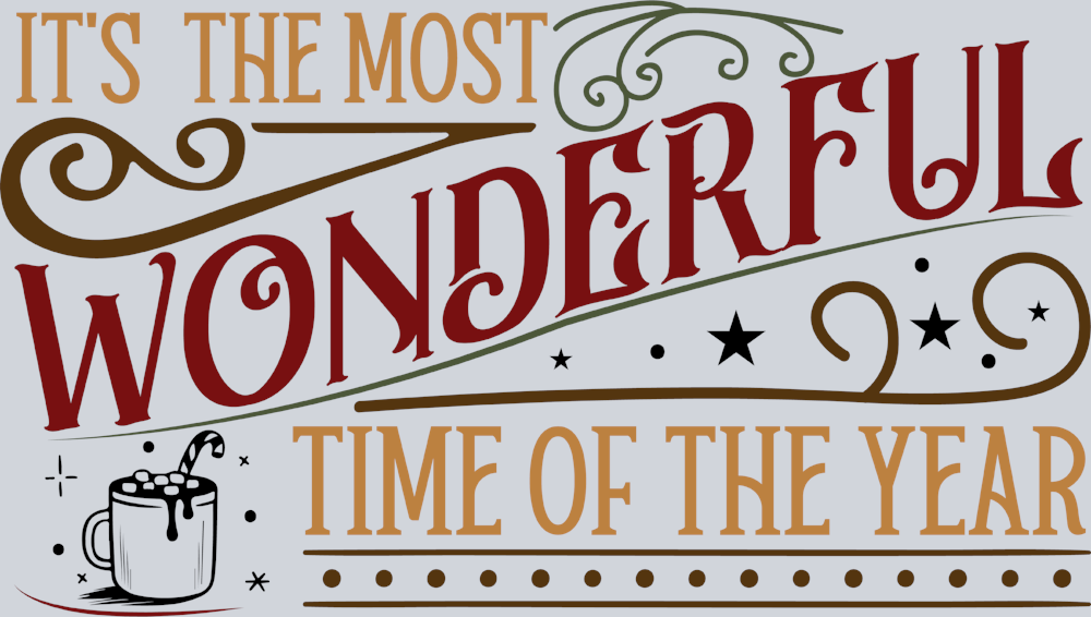 Vintage It's The Most Wonderful Time Of The Year - STK06323 (DTF Transfers)