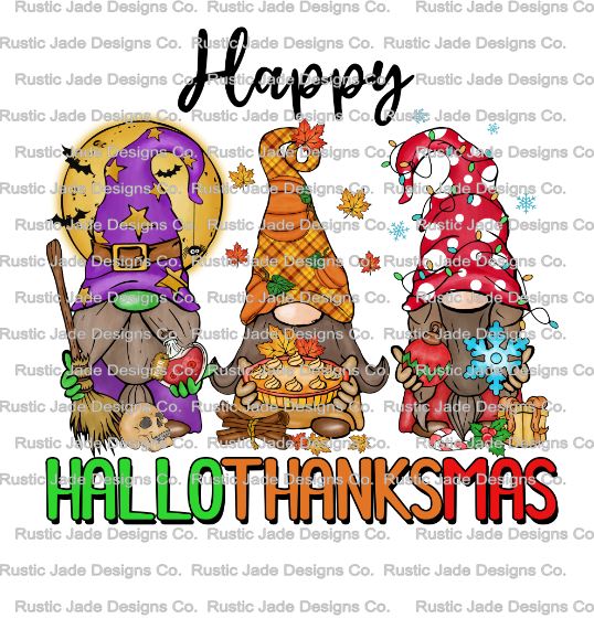 Happy Hallothanksmas Sublimation Transfer Paper