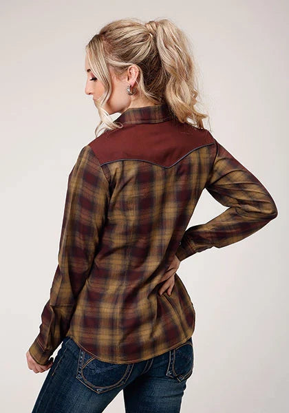 Roper 1205 Fancy Applique (Brown) - Women's Western Shirt