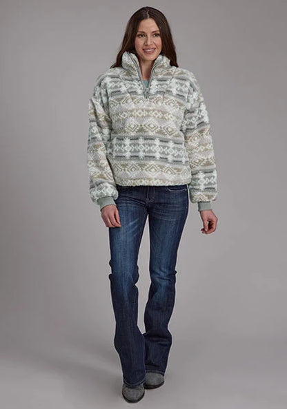 Roper 2323 Aztec (Grey) - Women's Fleece Pullover