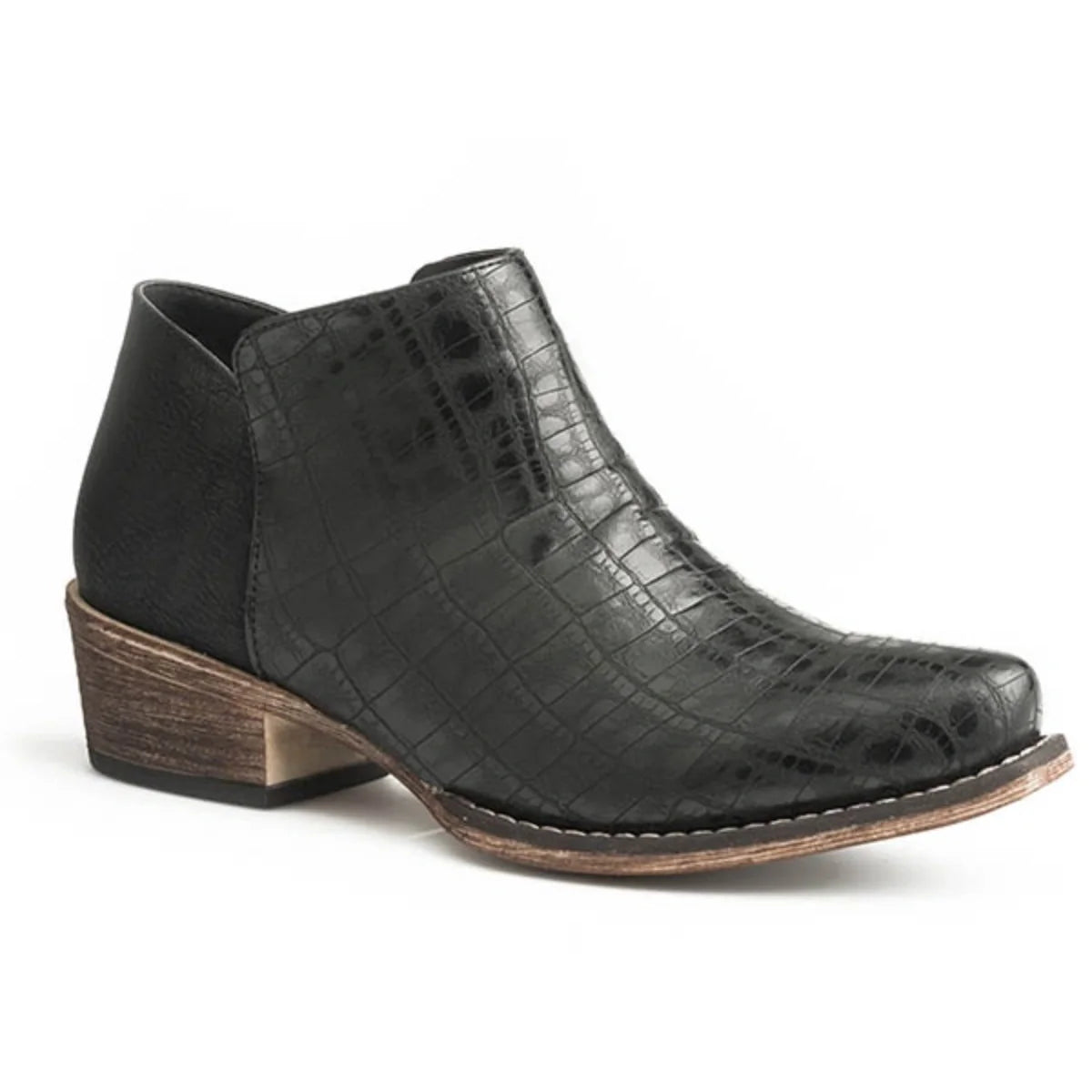 Roper Sofia Caiman (Black) - Women's Cowgirl Boot