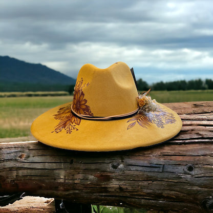 Aurelia- Burned Wide Brim Hat