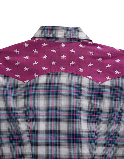 Tin Haul 00167 Star Ombre Plaid (Blue) - Women's Western Shirt