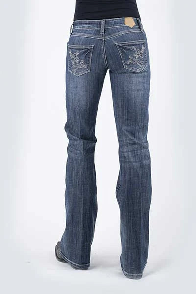 Tin Haul 280 Rosie Fit Cactus Pocket (Medium Wash) - Women's Bootcut Jeans
