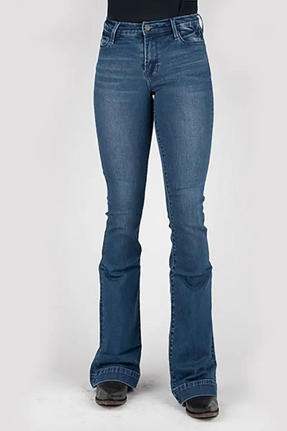 Tin Haul 595 Libby Fit Anvil and Hammer ( Denim Dark Wash )- Women's Jeans