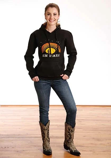 Tin Haul Night Sky Print (Black) - Women's Hoodie Sweatshirt
