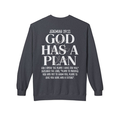 God Has a Plan Crewneck Sweatshirt – Jeremiah 29:11 Christian Pullover