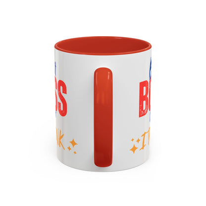 Best Boss Ever Accent Coffee Mug - Perfect Gift for Boss's Day, Office Decor, Motivational Drinkware, Fun Coffee Cup