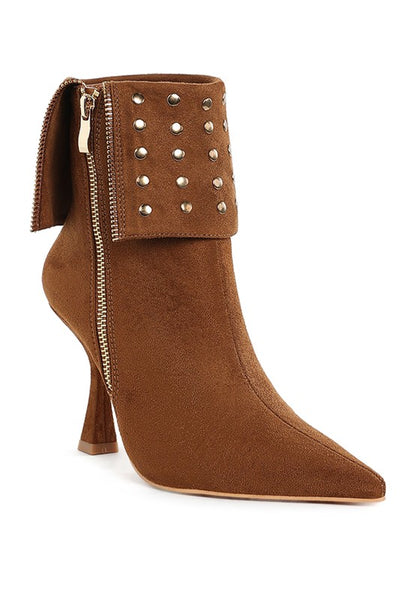 Piccini Stud Embellished Foldover Boots