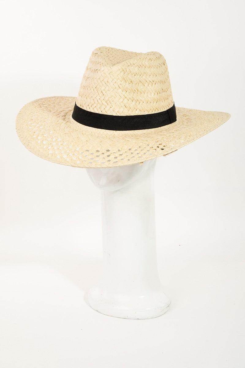 Fame Basket Weave Straw Sun Hat for Stylish Sun Protection