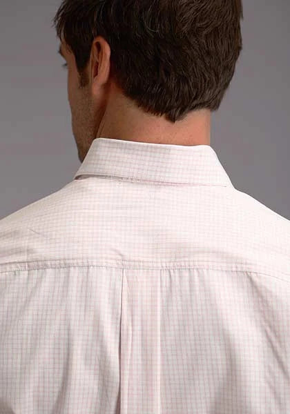 Stetson 5663 Two Stripe Straight (Pink) - Men's Western Shirt