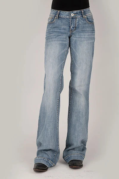 Stetson 214 Trouser Fit V Pocket (Light Wash) - Women's Jeans
