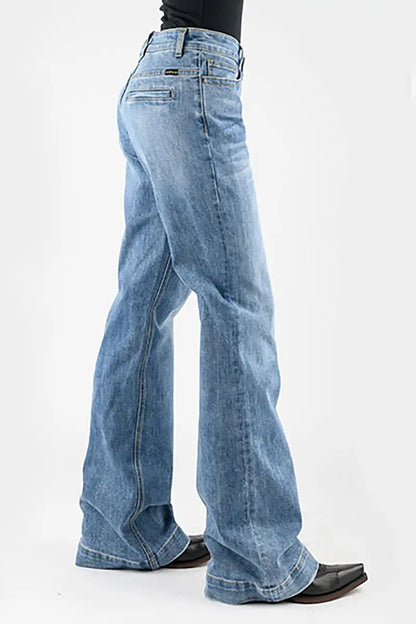 Stetson 214 Trouser Fit Back Welt Pocket ( Denim Light Wash )- Women's Jeans