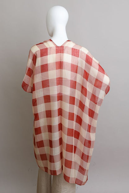 Lightweight Buffalo Check Kimono