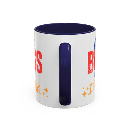 Best Boss Ever Accent Coffee Mug - Perfect Gift for Boss's Day, Office Decor, Motivational Drinkware, Fun Coffee Cup