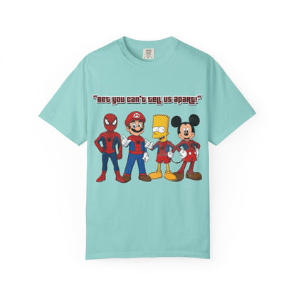 Funny Guess Cartoon Tribute Unisex T-Shirt, Fun Graphic Tee, Perfect Gift for Kids & Adults, Family Bonding, Birthday, Casual Wear