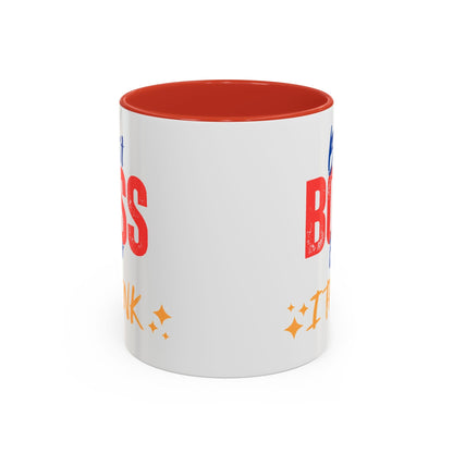 Best Boss Ever Accent Coffee Mug - Perfect Gift for Boss's Day, Office Decor, Motivational Drinkware, Fun Coffee Cup