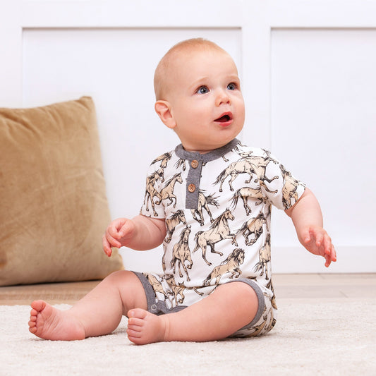 Wild Horses Bamboo Short Romper
