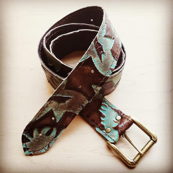 Turquoise Laredo Genuine Leather Belt 50 inch