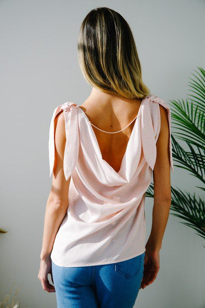 Solid V-Neck Sleeveless Top