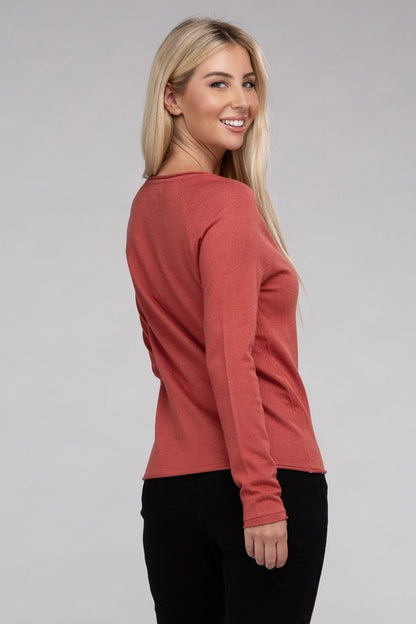 Viscose Round Neck Basic Sweater